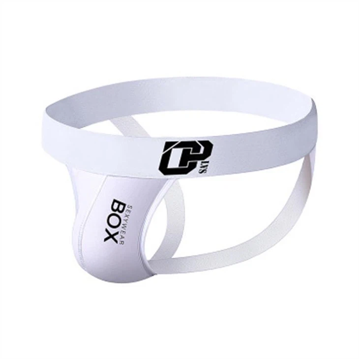 white jockstrap special sticky embossed logo on waist band Basic mens underwear sexy personalised boxers