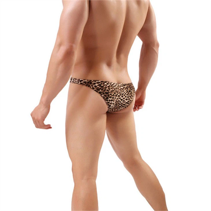 Leopard Print Sexy Briefs Trunks Underwear color pattern printing cotton fabric mens underwear