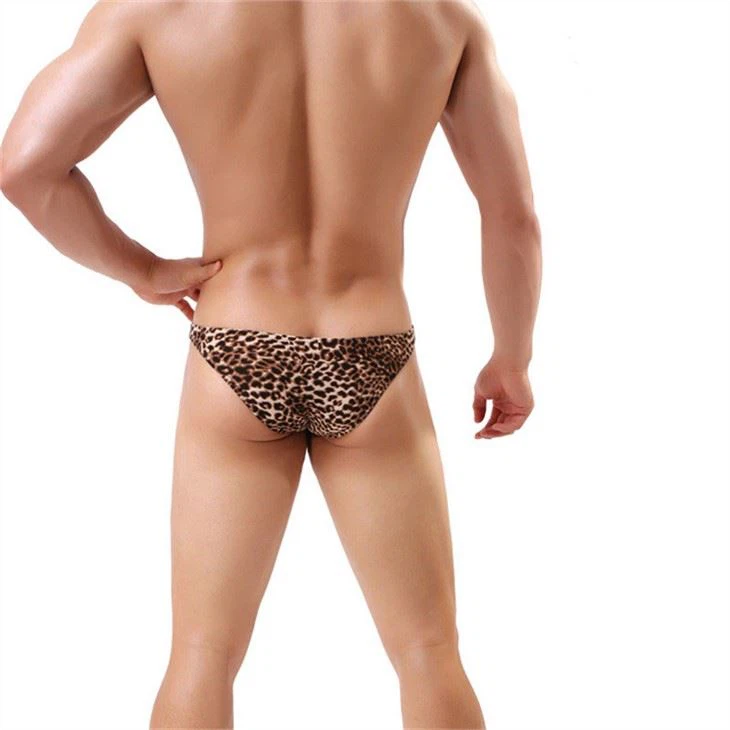 Leopard Print Sexy Briefs Trunks Underwear cotton mens underwear with active printing pattern